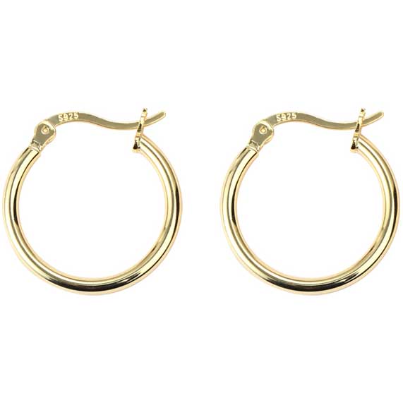 18K Gold Huggie Hoop Earrings "Sydney"