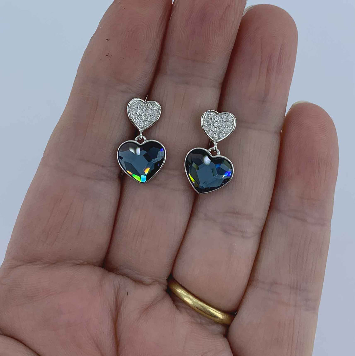 925 Sterling Silver Premium Crystal Dangle Earrings "Talia"