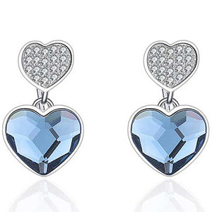 925 Sterling Silver Premium Crystal Dangle Earrings "Talia"