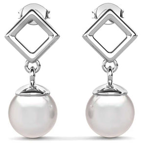 silver pearl earrings buy online