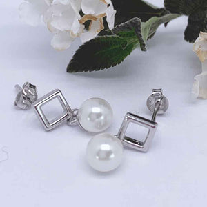 silver pearl earrings jewellery