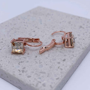 rose gold leverback earrings jewellery