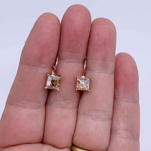 rose gold leverback earrings frenelle