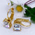 18K Yellow Gold Crystal Earrings "Tipene" (Crystal)