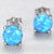 silver blue opal earrings