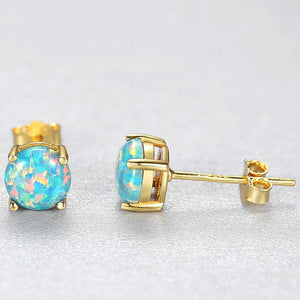 green opal stud earrings jewellery