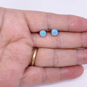 silver blue opal earrings frenelle