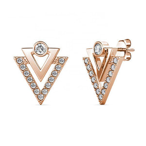 Rose Gold Crystal Geometric Jewellery Set "Tripoli"