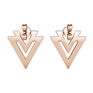 Rose Gold Crystal Geometric Jewellery Set "Tripoli"