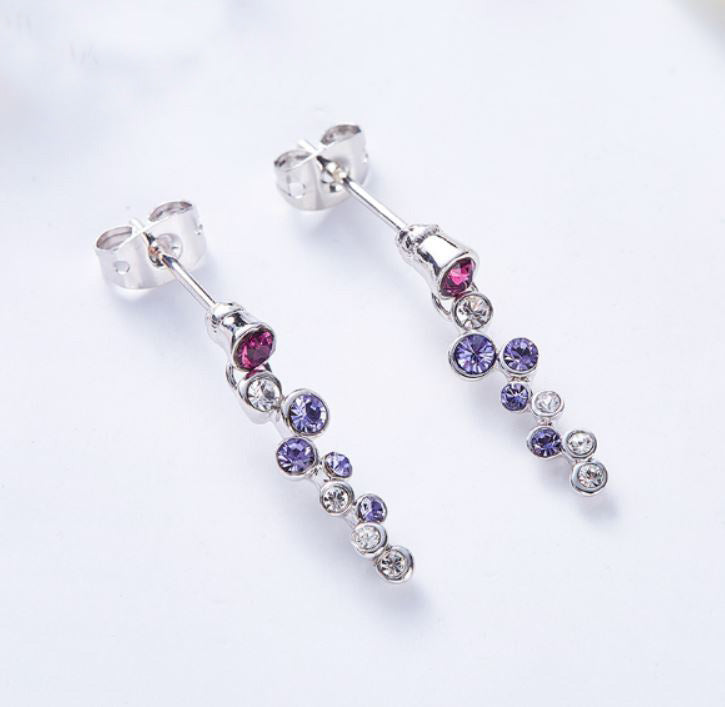 925 Sterling Silver Premium Crystal Drop Earrings "Ursula"