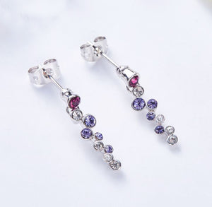 925 Sterling Silver Premium Crystal Drop Earrings "Ursula"