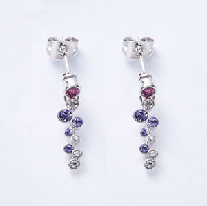 925 Sterling Silver Premium Crystal Drop Earrings "Ursula"
