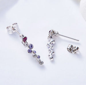 925 Sterling Silver Premium Crystal Drop Earrings "Ursula"