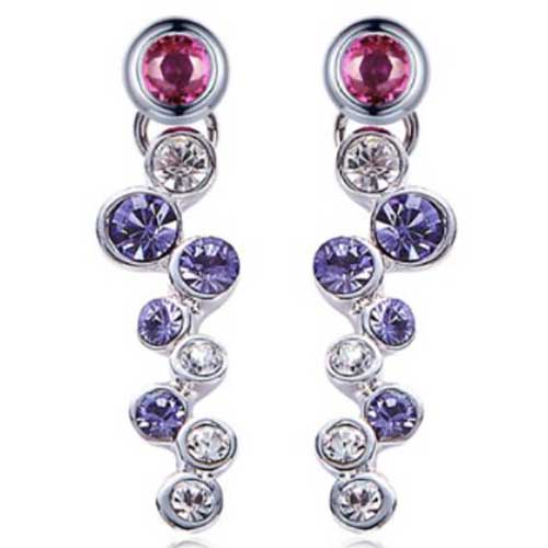 925 Sterling Silver Premium Crystal Drop Earrings "Ursula"