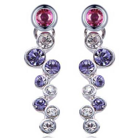 925 Sterling Silver Premium Crystal Drop Earrings 