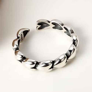 silver heart ring 925