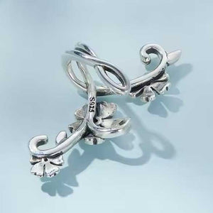 Silver Floral Ear Cuff "Yolen"