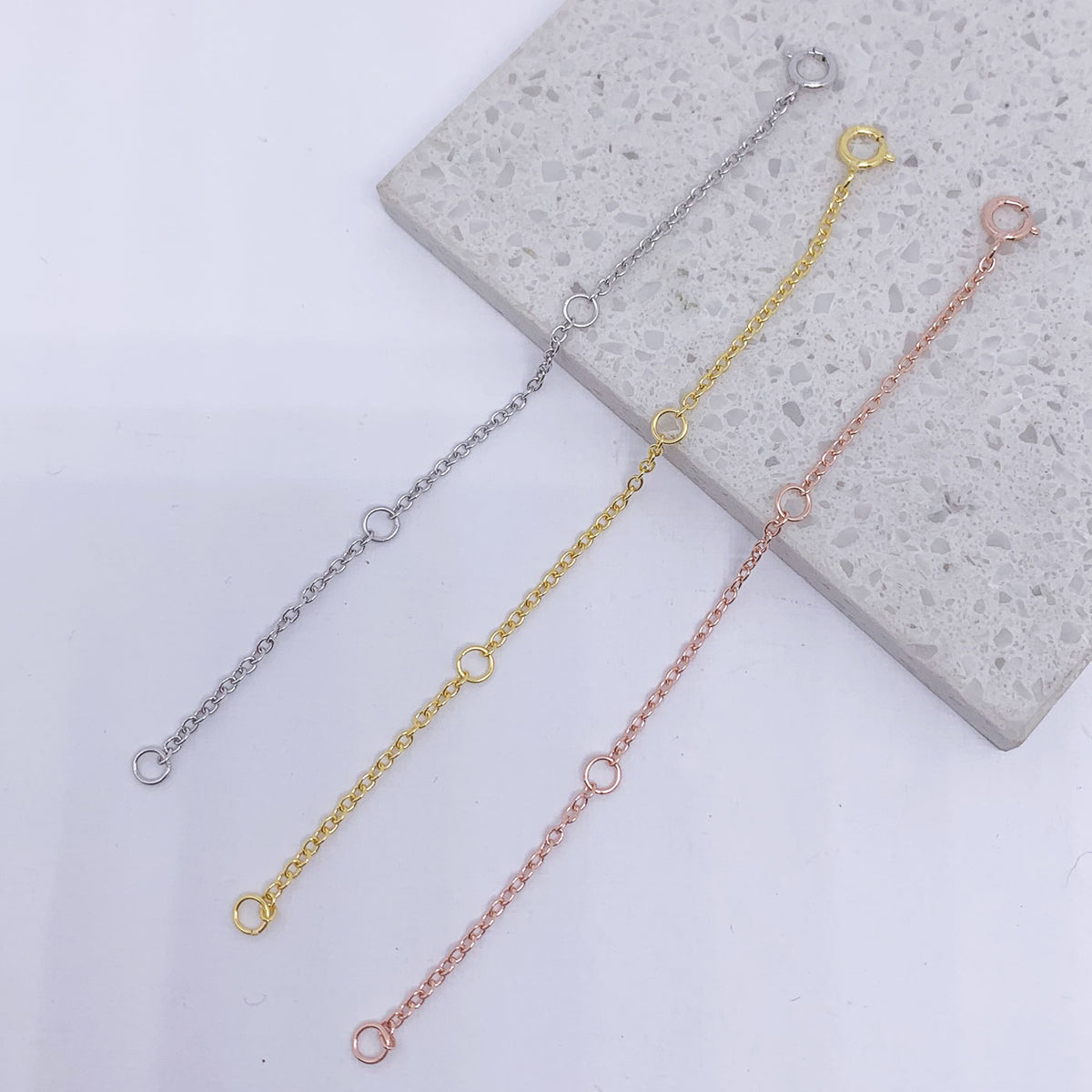 rose gold chain extender colours