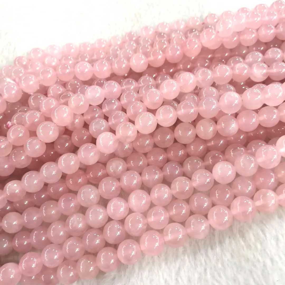 rose quartz beads 4mm natural