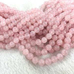 rose quartz beads 4mm pink