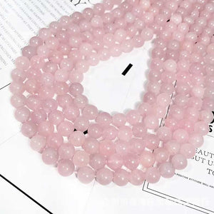 rose quartz beads 8mm jewellery