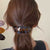 oval barrette hair clip brown