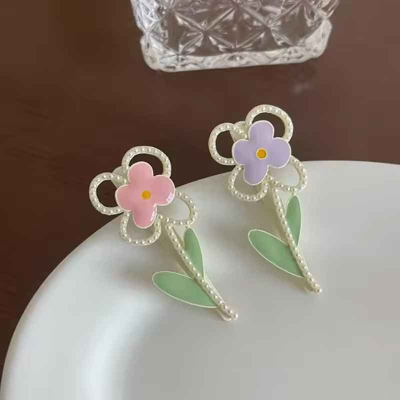 Pink flower hair clip buy online