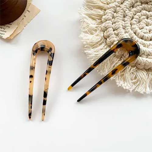 hair fork accessory tortoise