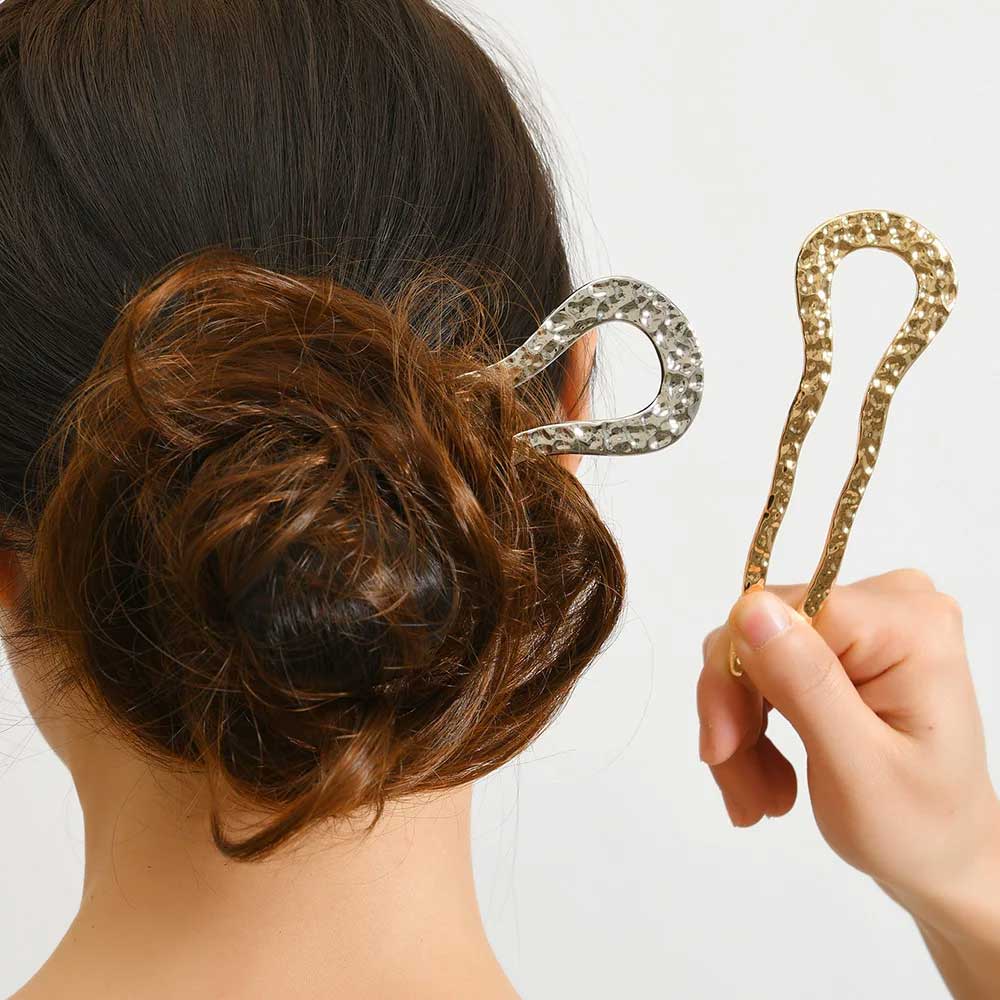 gold hair fork silver