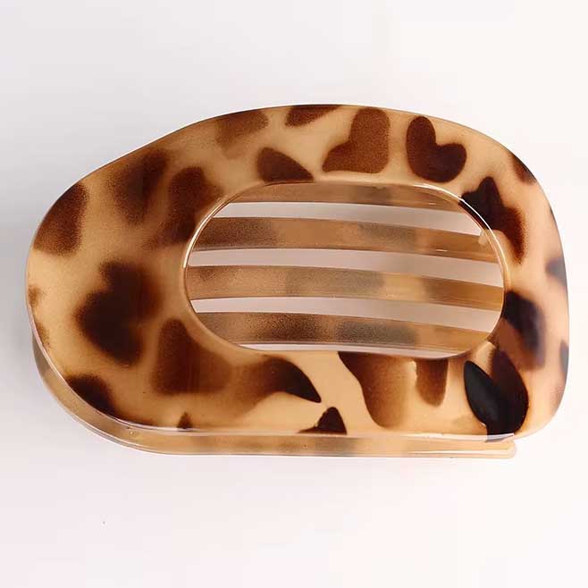 flat hair clip light tortoise