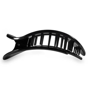 Flat Hair Clip "Mel" (Black Gloss)