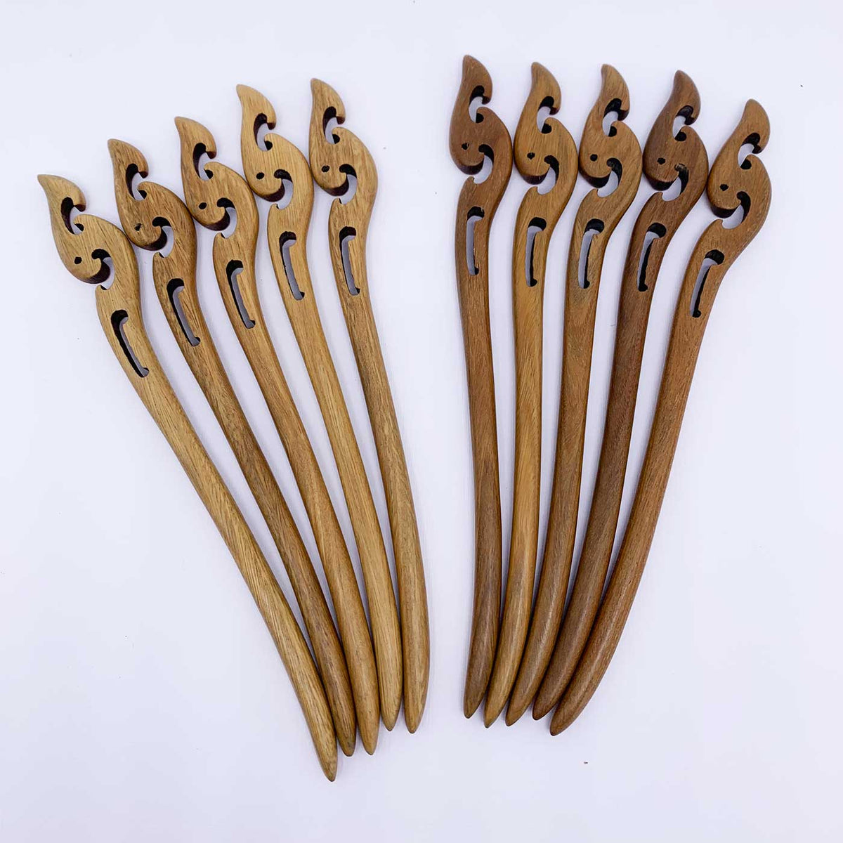 wooden wahine hair stick colours