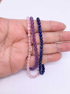 4mm gemstone beads frenelle amethyst