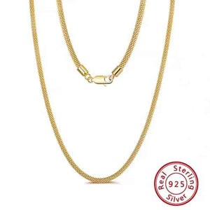 gold mesh necklace chain