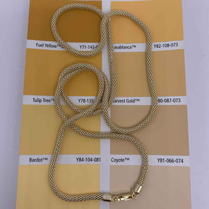 gold mesh necklace chain resene