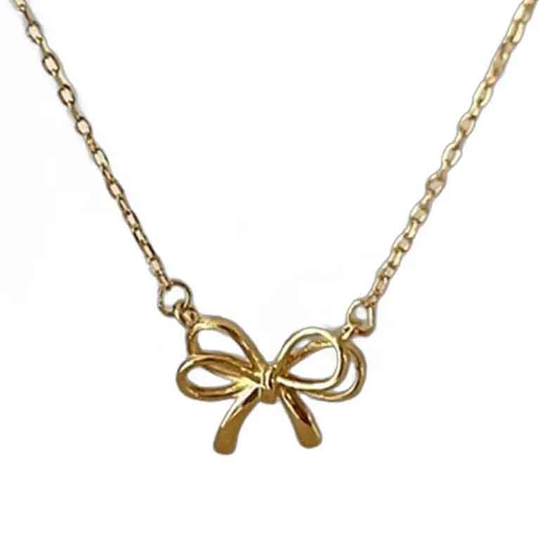 gold bow necklace buy online