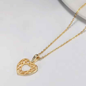 gold heart pendant necklace jewellery