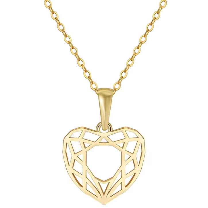 gold heart necklace