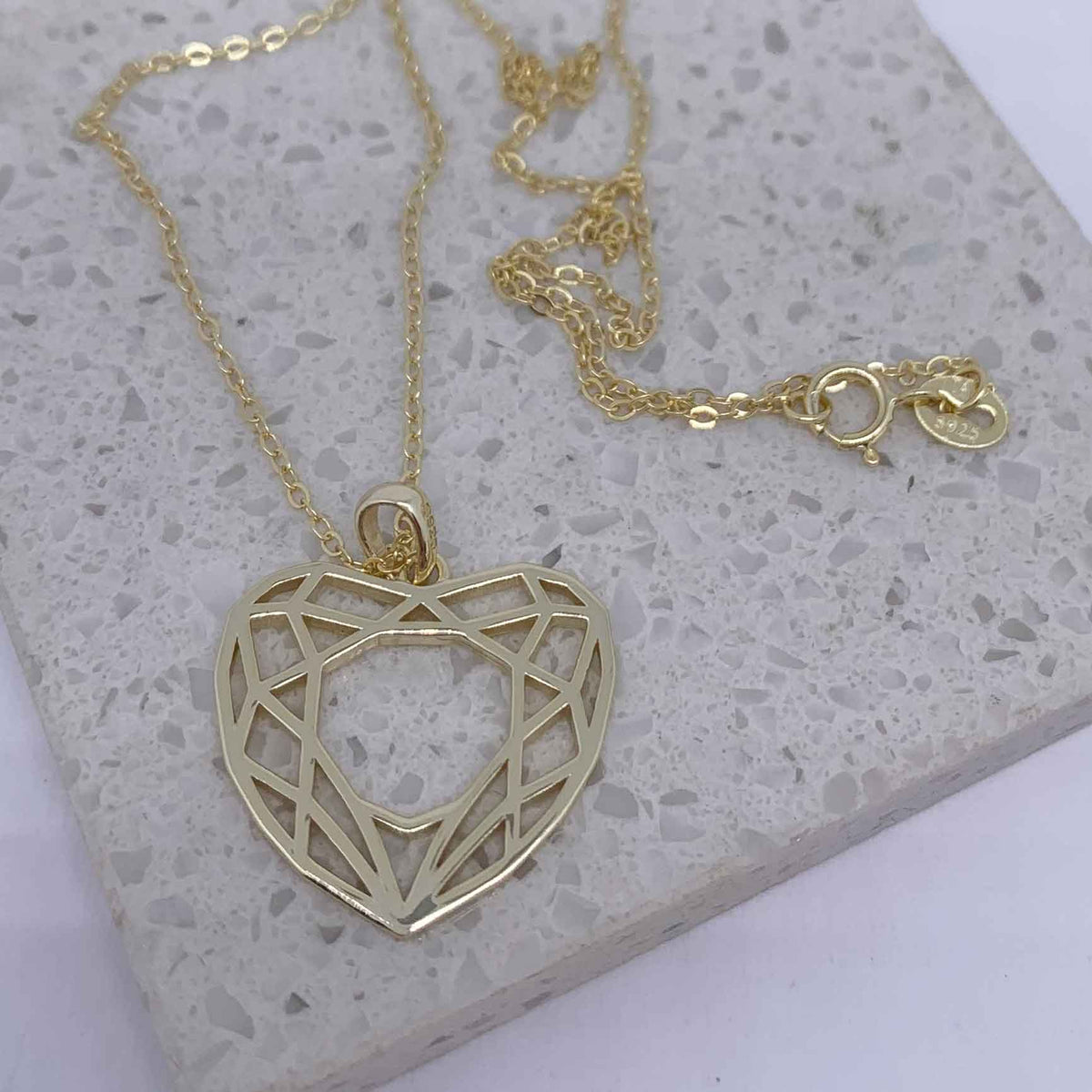 gold heart necklace jewellery
