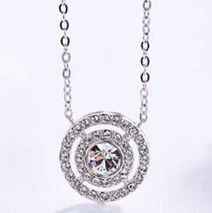 Silver Premium Crystal Necklace "Charmaine"