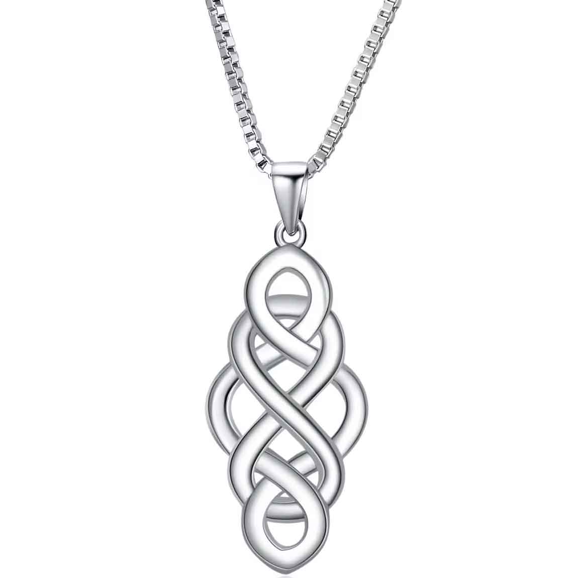 Silver Necklace Celtic Design "Ciara"