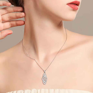 silver celtic necklace pendant