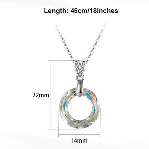 crystal silver necklace measurement