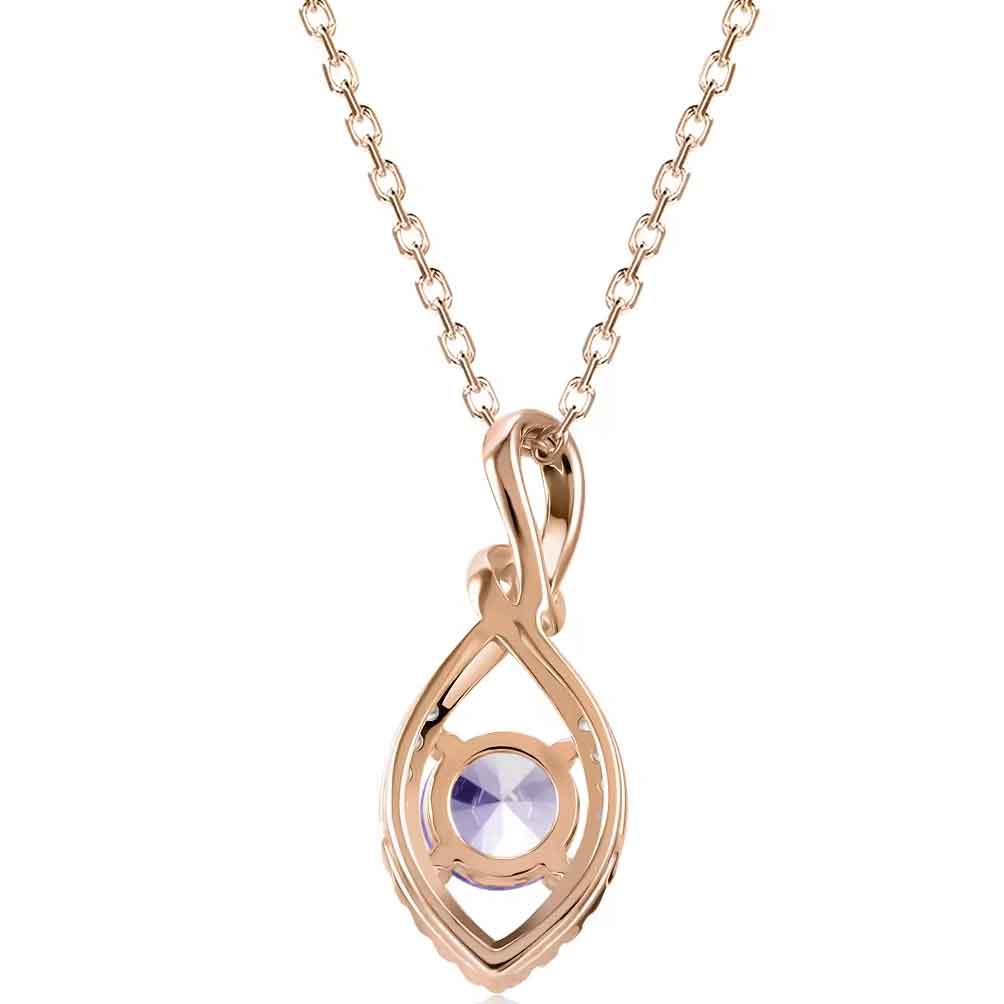 Rose-Gold Alexandrite Necklace "Coriza"