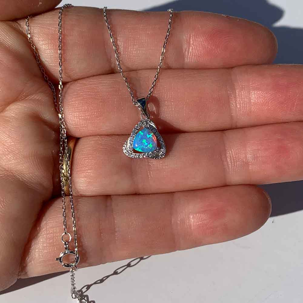 blue opal necklace from Frenelle Jewellery auckland nz