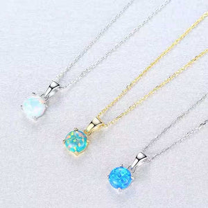 gold opal necklace all three colours