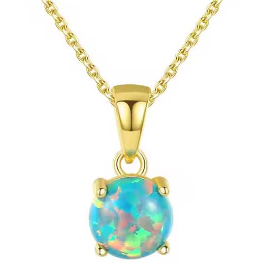 gold opal necklace