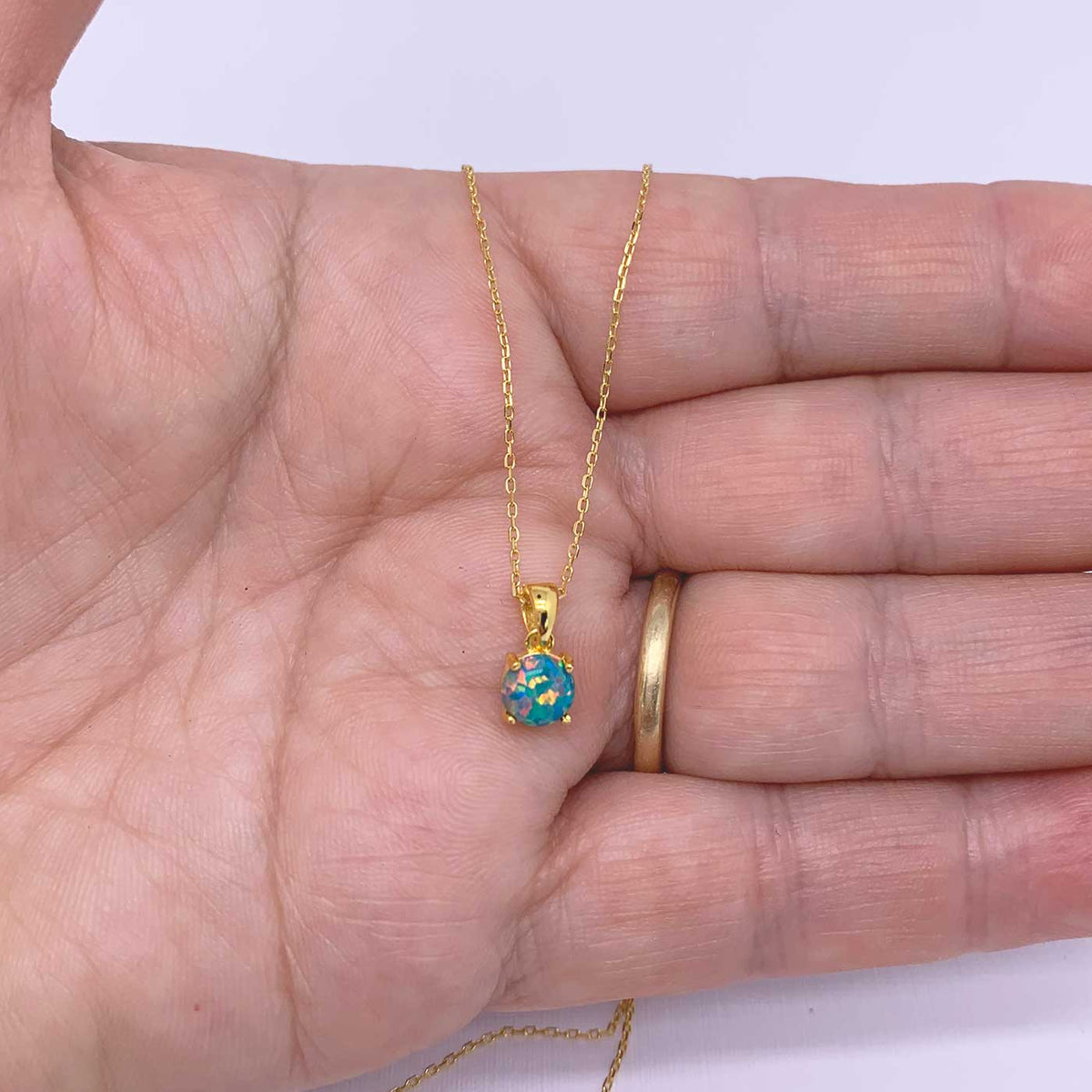 gold opal necklace jewellery