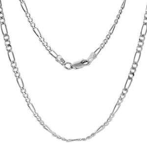 silver 3mm figaro chain frenelle