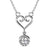 silver heart koru jewellery set